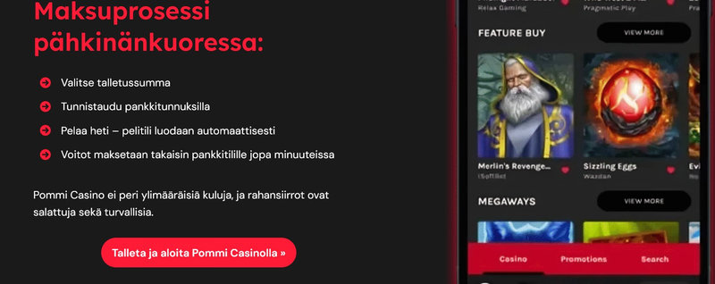 Live-peliosiossa on 150–200 live-peliä huipputarjoajilta
